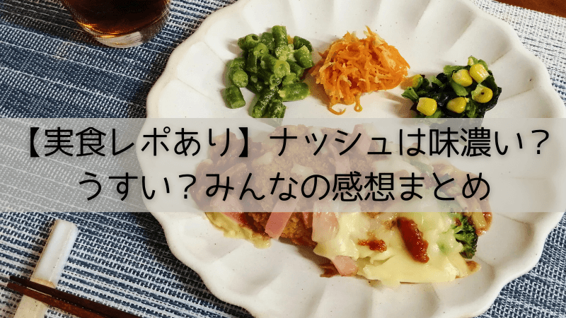 実食レポあり・ナッシュは味濃い？うすい？みんなの感想まとめ